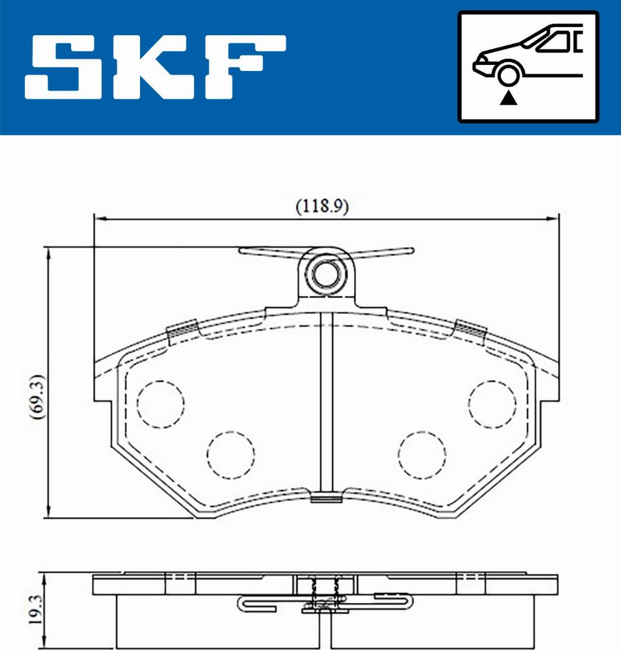 SKF VKBP 80598 - Əyləc altlığı dəsti, əyləc diski furqanavto.az