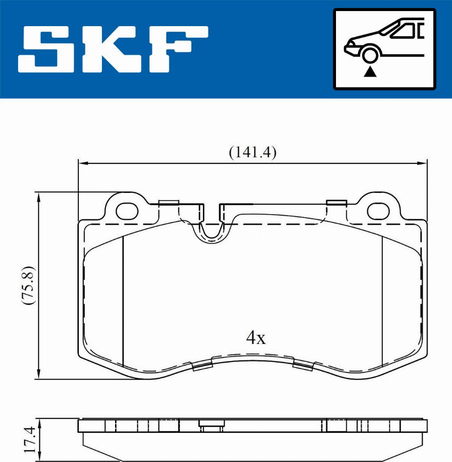 SKF VKBP 80549 - Əyləc altlığı dəsti, əyləc diski furqanavto.az