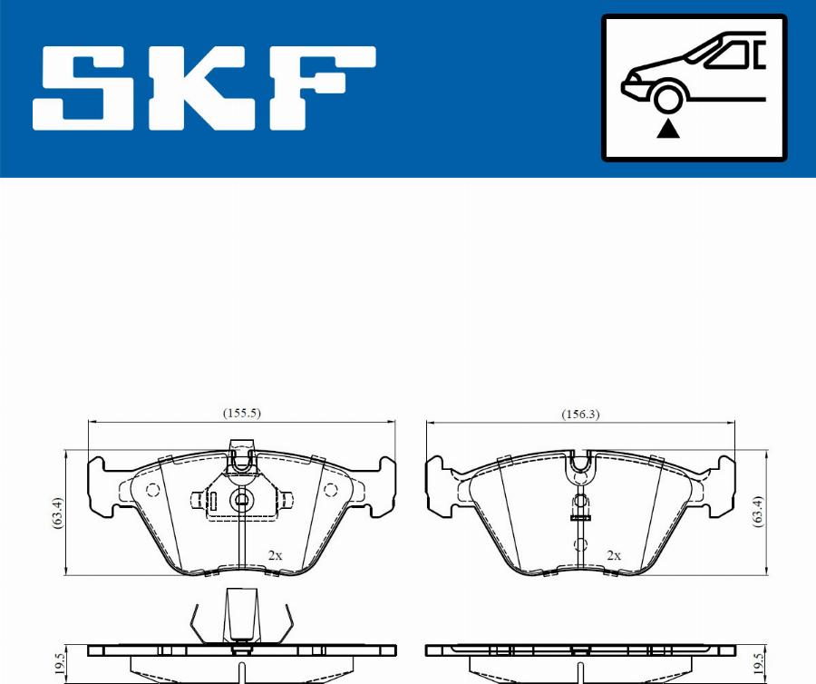 SKF VKBP 80548 - Əyləc altlığı dəsti, əyləc diski furqanavto.az