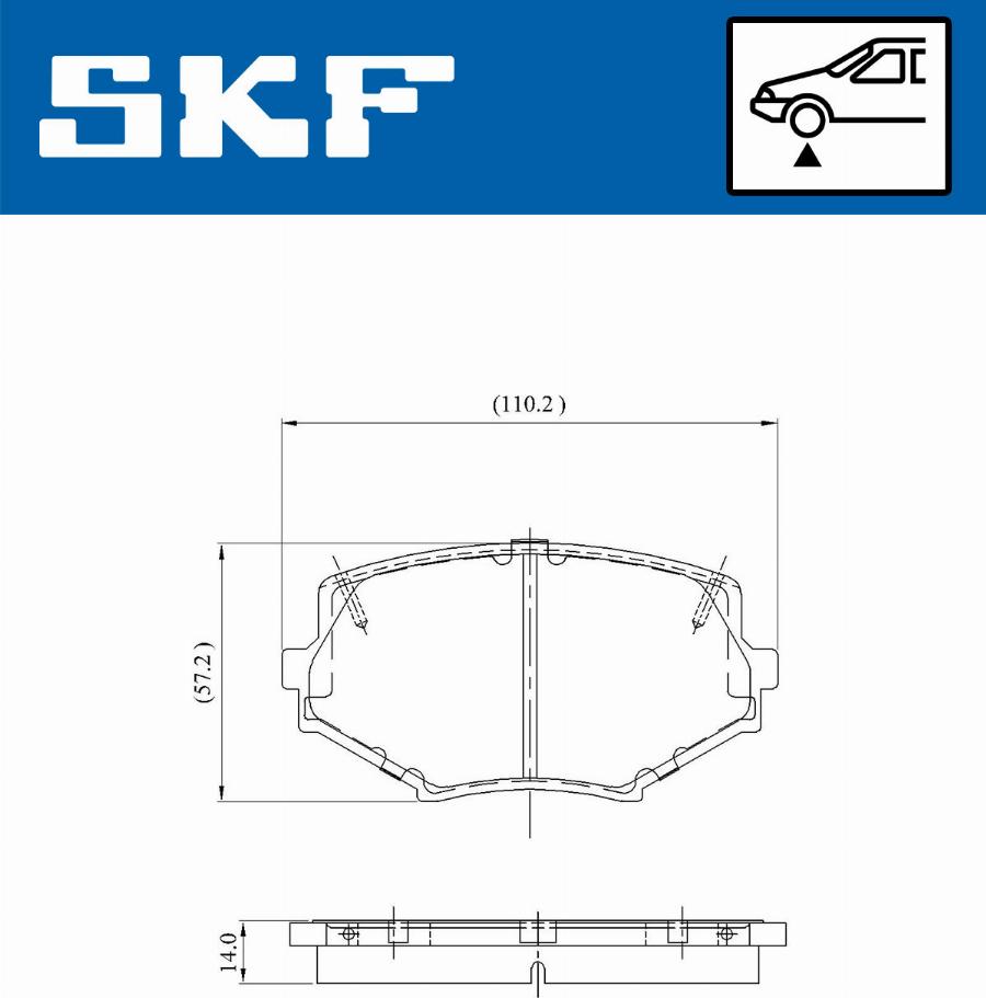 SKF VKBP 80564 A - Əyləc altlığı dəsti, əyləc diski furqanavto.az