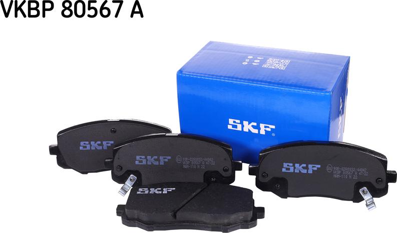 SKF VKBP 80567 A - Əyləc altlığı dəsti, əyləc diski furqanavto.az