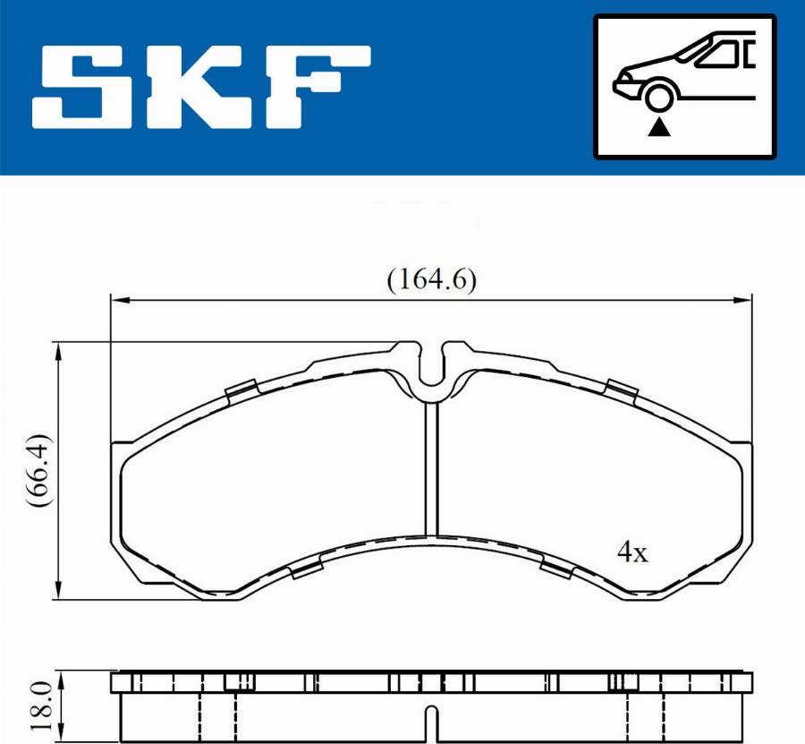 SKF VKBP 80507 - Əyləc altlığı dəsti, əyləc diski furqanavto.az