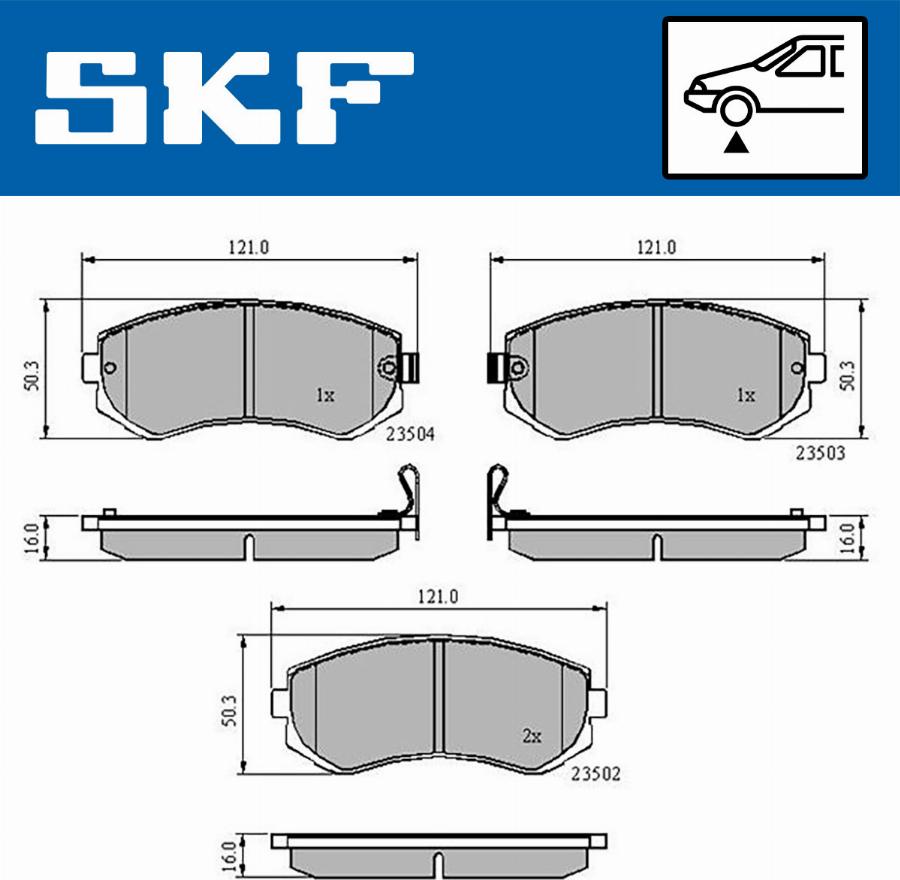 SKF VKBP 80535 A - Əyləc altlığı dəsti, əyləc diski furqanavto.az