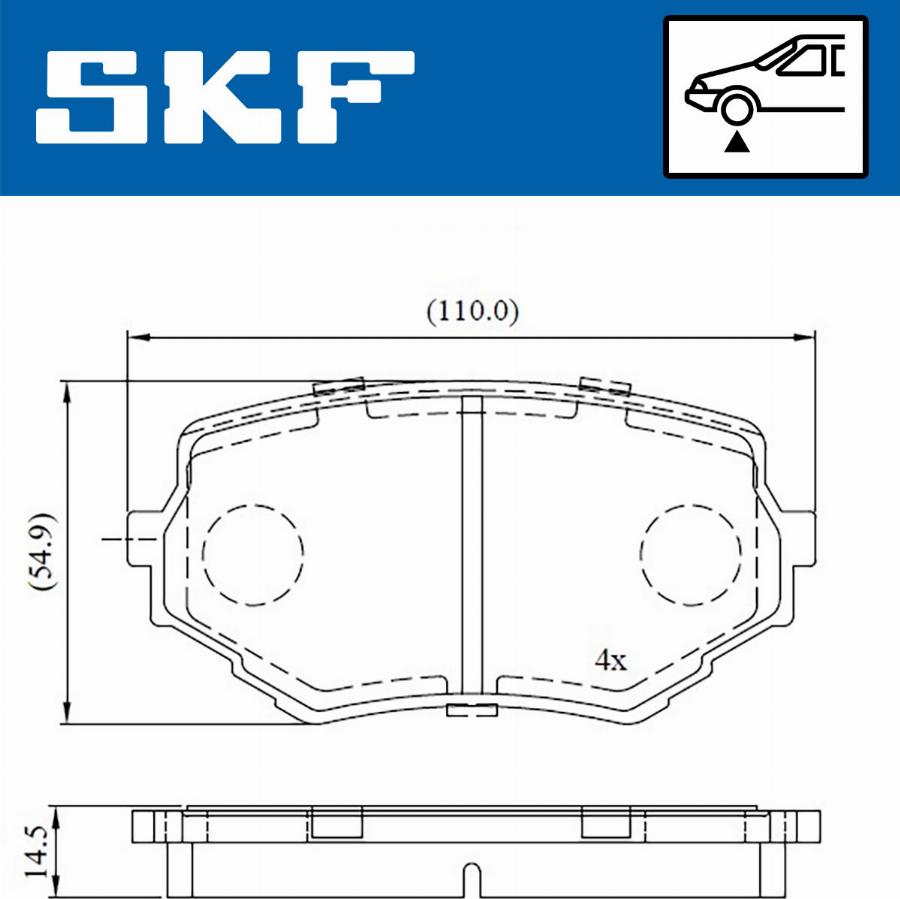 SKF VKBP 80531 A - Əyləc altlığı dəsti, əyləc diski furqanavto.az