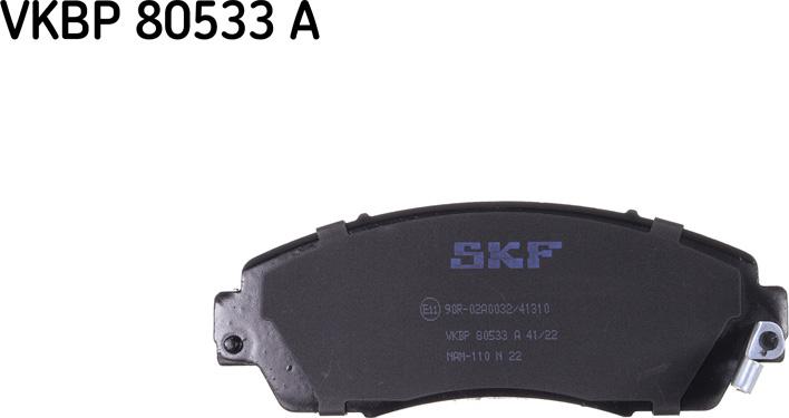 SKF VKBP 80533 A - Əyləc altlığı dəsti, əyləc diski furqanavto.az
