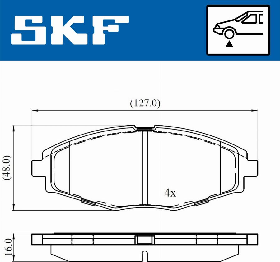 SKF VKBP 80532 - Əyləc altlığı dəsti, əyləc diski furqanavto.az