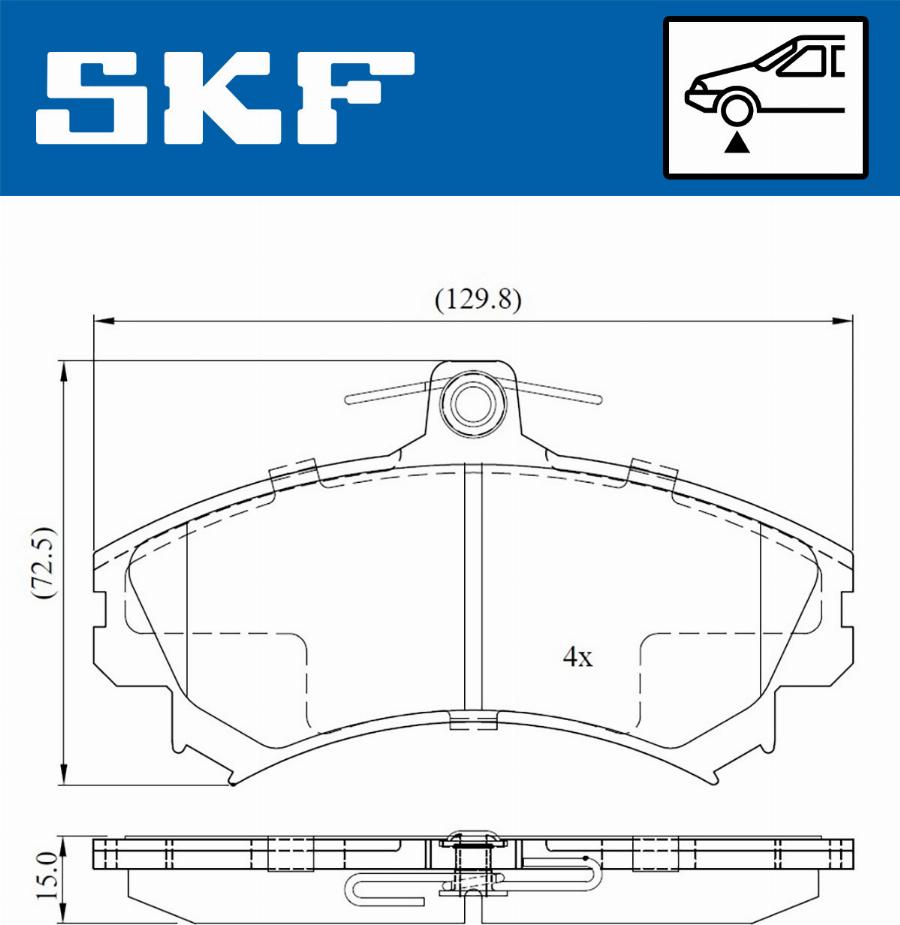 SKF VKBP 80575 A - Əyləc altlığı dəsti, əyləc diski furqanavto.az