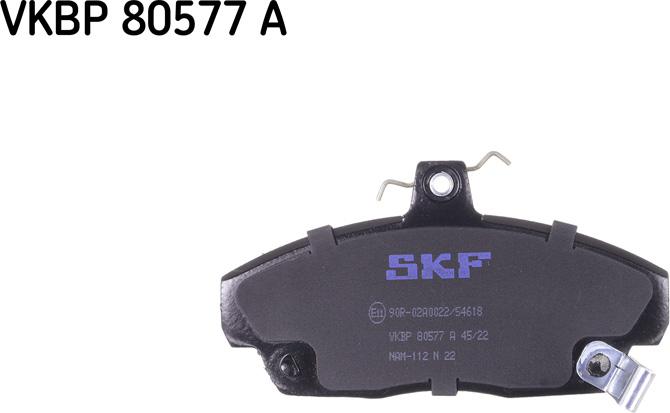 SKF VKBP 80577 A - Əyləc altlığı dəsti, əyləc diski furqanavto.az