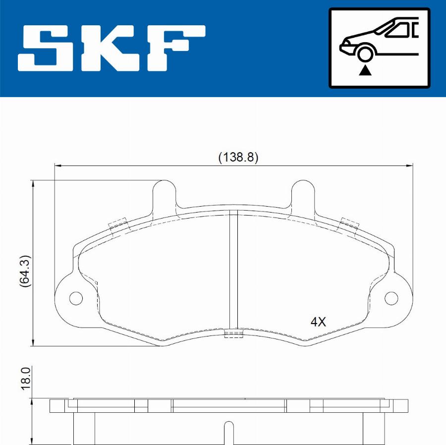 SKF VKBP 80663 - Əyləc altlığı dəsti, əyləc diski www.furqanavto.az