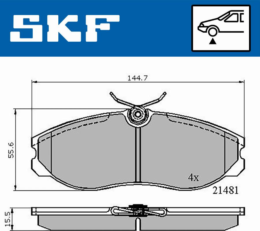 SKF VKBP 80603 - Əyləc altlığı dəsti, əyləc diski furqanavto.az