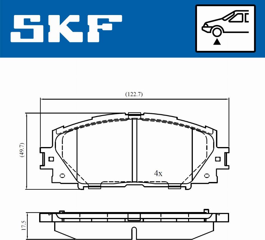 SKF VKBP 80680 - Əyləc altlığı dəsti, əyləc diski furqanavto.az