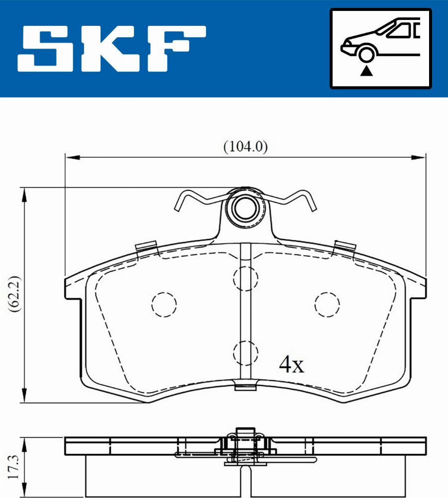 SKF VKBP 80626 - Əyləc altlığı dəsti, əyləc diski www.furqanavto.az