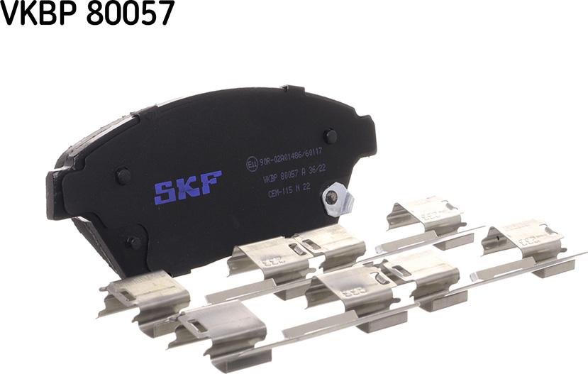 SKF VKBP 80057 A - Əyləc altlığı dəsti, əyləc diski furqanavto.az