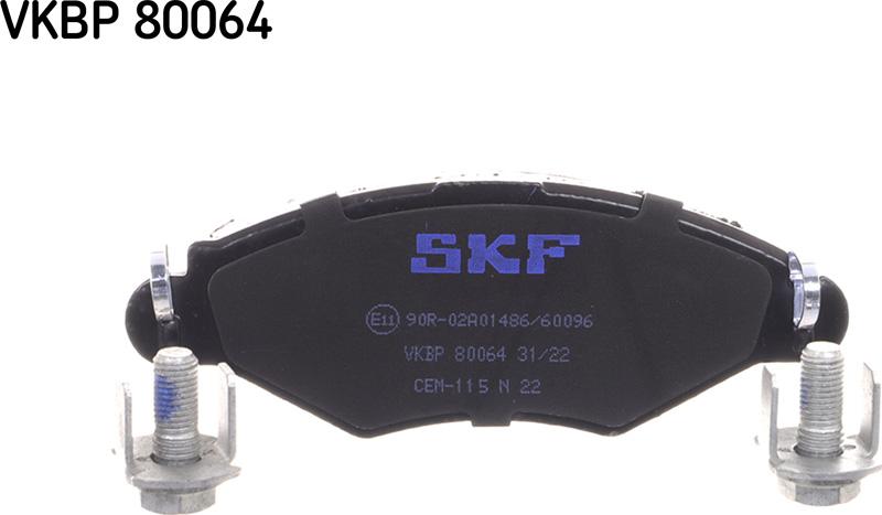 SKF VKBP 80064 - Əyləc altlığı dəsti, əyləc diski furqanavto.az