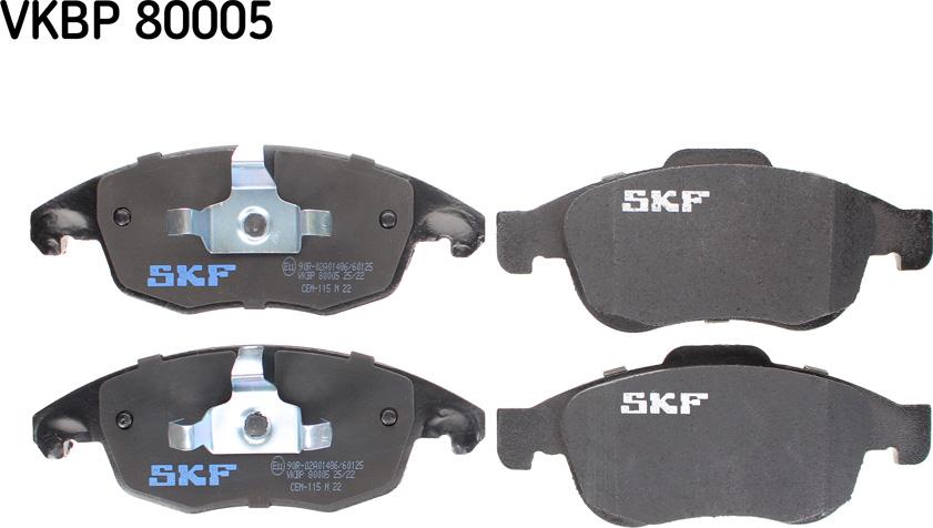 SKF VKBP 80005 - Əyləc altlığı dəsti, əyləc diski furqanavto.az