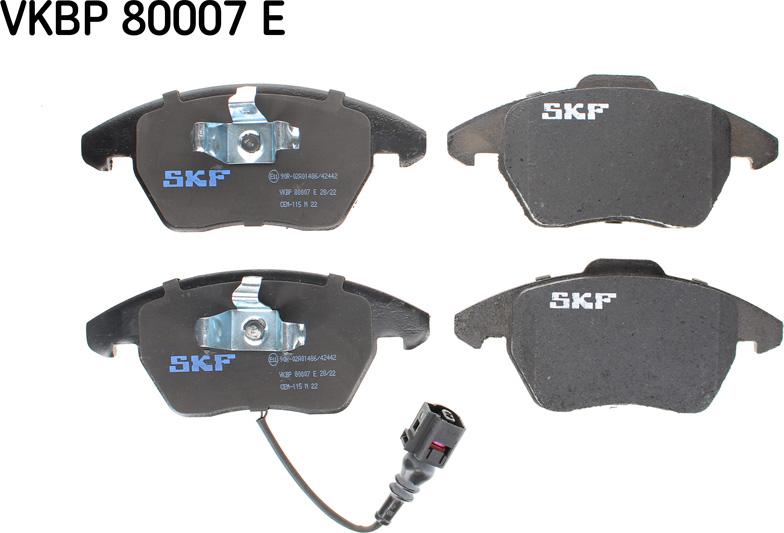 SKF VKBP 80007 E - Əyləc altlığı dəsti, əyləc diski furqanavto.az