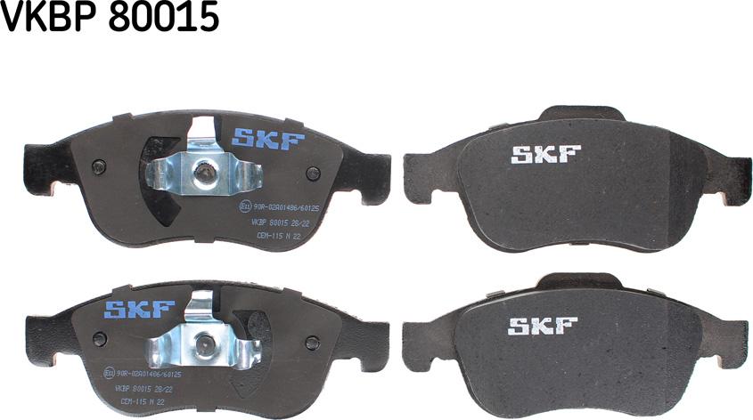 SKF VKBP 80015 - Əyləc altlığı dəsti, əyləc diski furqanavto.az