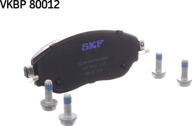 SKF VKBP 80012 - Əyləc altlığı dəsti, əyləc diski furqanavto.az