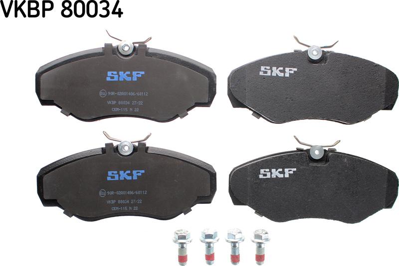 SKF VKBP 80034 - Əyləc altlığı dəsti, əyləc diski furqanavto.az