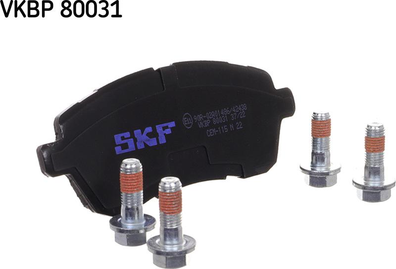 SKF VKBP 80031 - Əyləc altlığı dəsti, əyləc diski furqanavto.az