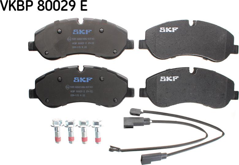 SKF VKBP 80029 E - Əyləc altlığı dəsti, əyləc diski furqanavto.az