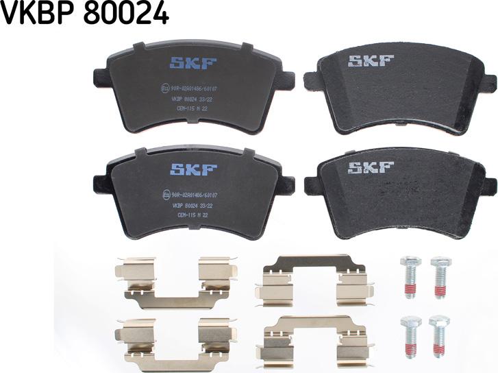 SKF VKBP 80024 - Əyləc altlığı dəsti, əyləc diski furqanavto.az