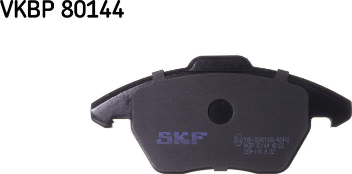 SKF VKBP 80144 - Əyləc altlığı dəsti, əyləc diski furqanavto.az