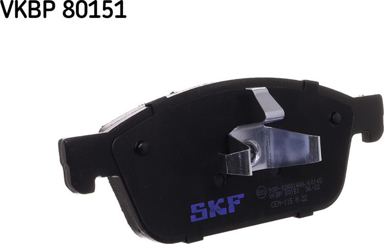 SKF VKBP 80151 - Əyləc altlığı dəsti, əyləc diski furqanavto.az