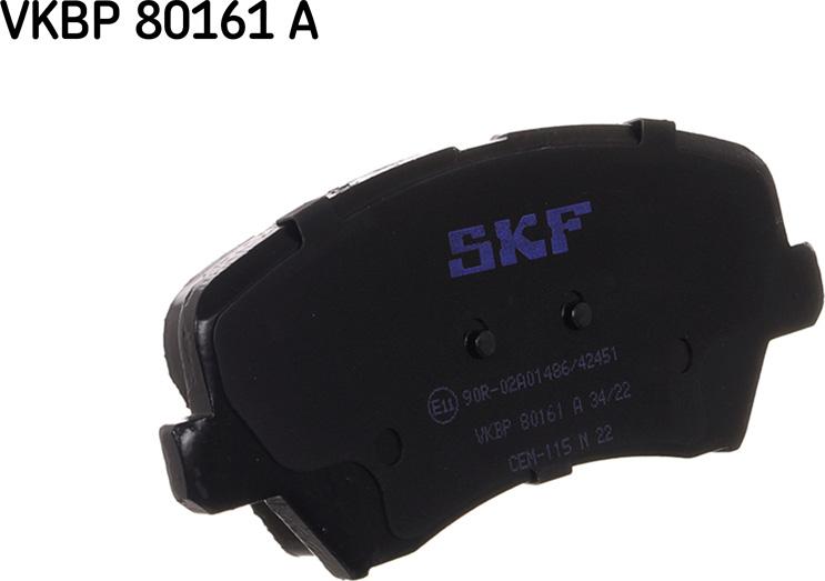 SKF VKBP 80161 A - Əyləc altlığı dəsti, əyləc diski furqanavto.az