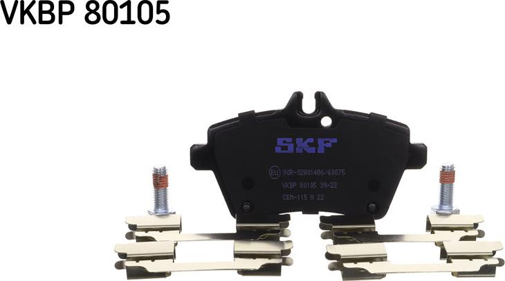 SKF VKBP 80105 - Əyləc altlığı dəsti, əyləc diski furqanavto.az