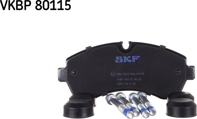 SKF VKBP 80115 - Əyləc altlığı dəsti, əyləc diski furqanavto.az