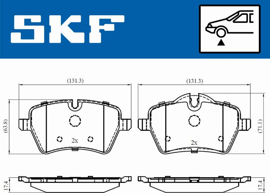 SKF VKBP 80118 - Əyləc altlığı dəsti, əyləc diski furqanavto.az