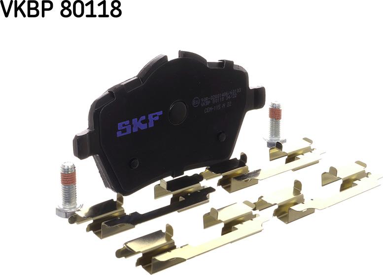 SKF VKBP 80118 - Əyləc altlığı dəsti, əyləc diski furqanavto.az