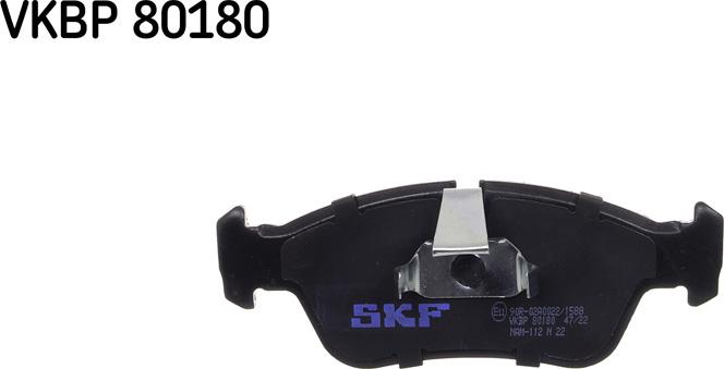 SKF VKBP 80180 - Əyləc altlığı dəsti, əyləc diski furqanavto.az