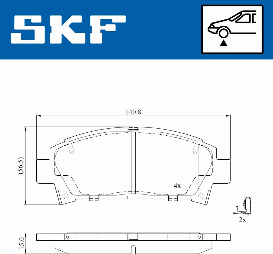 SKF VKBP 80891 A - Əyləc altlığı dəsti, əyləc diski furqanavto.az