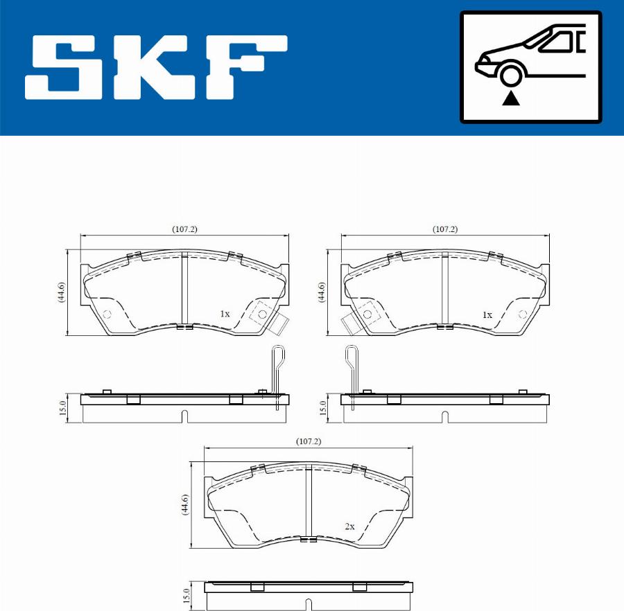 SKF VKBP 80882 A - Əyləc altlığı dəsti, əyləc diski furqanavto.az