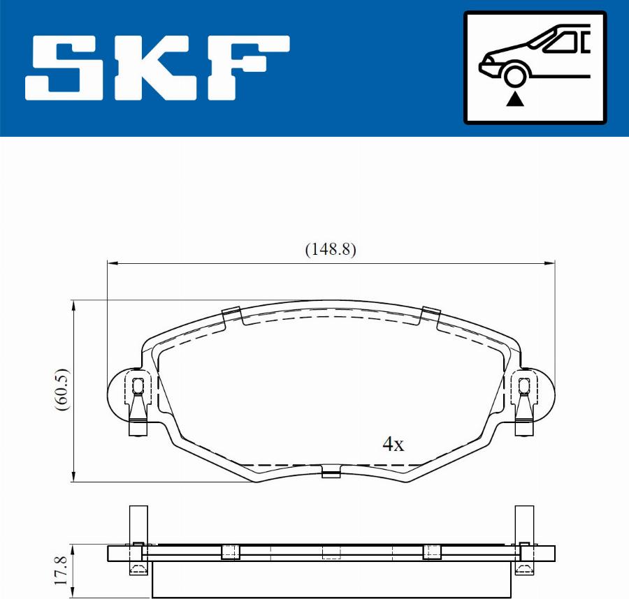 SKF VKBP 80390 - Əyləc altlığı dəsti, əyləc diski furqanavto.az