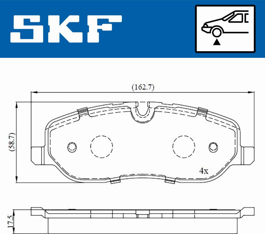 SKF VKBP 80306 - Əyləc altlığı dəsti, əyləc diski furqanavto.az