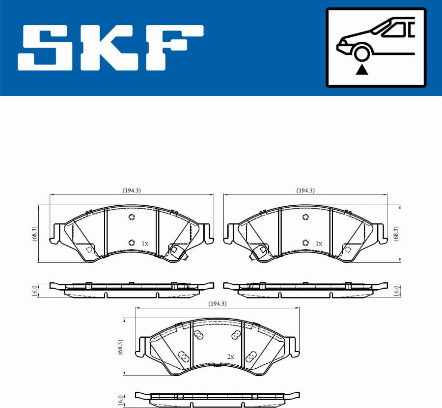 SKF VKBP 80310 A - Əyləc altlığı dəsti, əyləc diski furqanavto.az