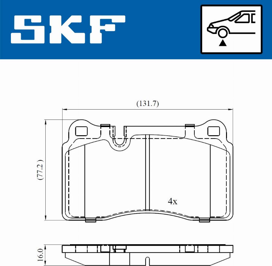 SKF VKBP 80312 - Əyləc altlığı dəsti, əyləc diski furqanavto.az