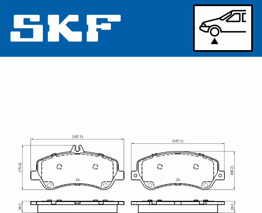 SKF VKBP 80317 - Əyləc altlığı dəsti, əyləc diski furqanavto.az