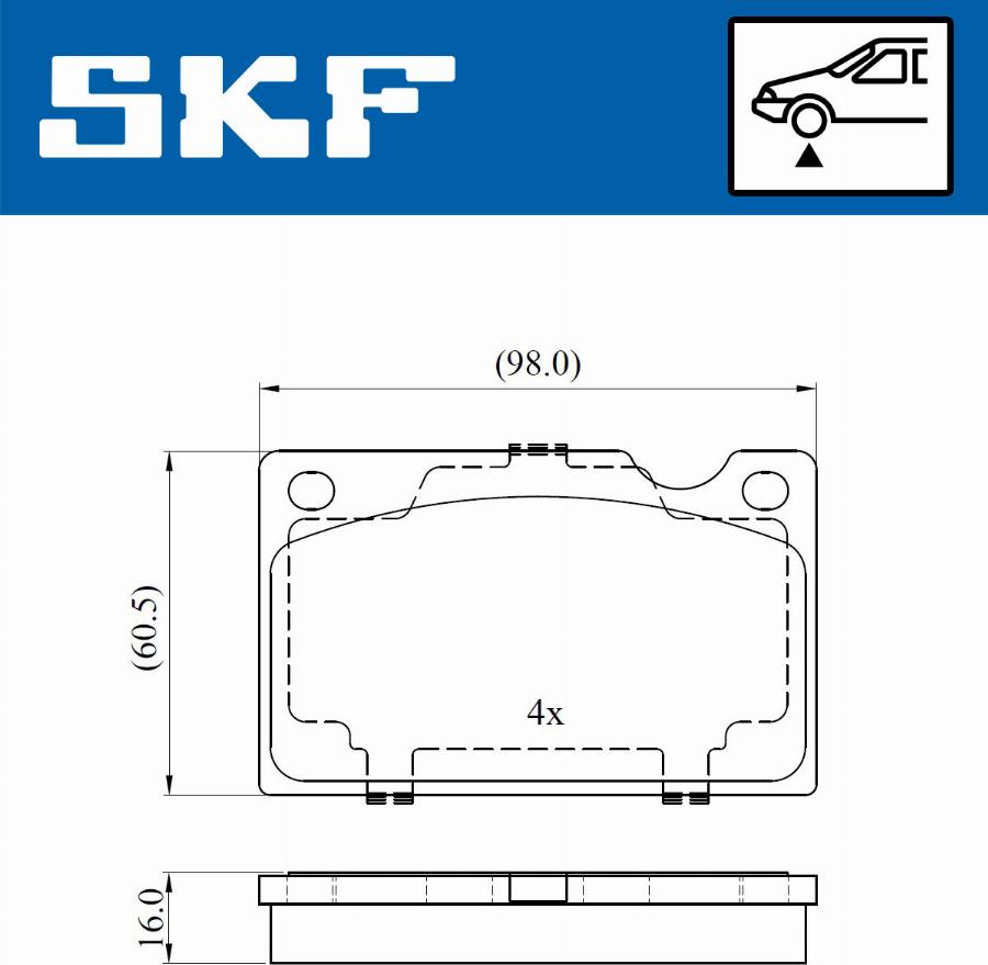 SKF VKBP 80388 - Əyləc altlığı dəsti, əyləc diski furqanavto.az