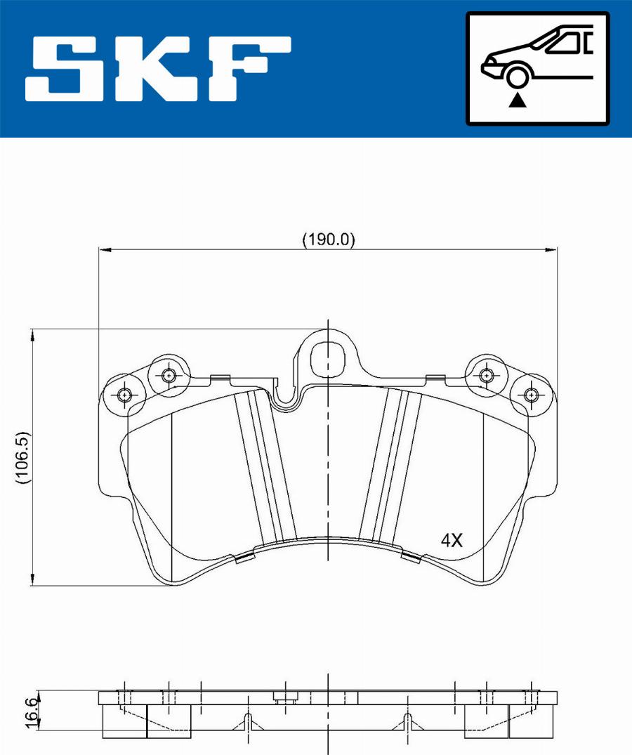 SKF VKBP 80370 - Əyləc altlığı dəsti, əyləc diski furqanavto.az