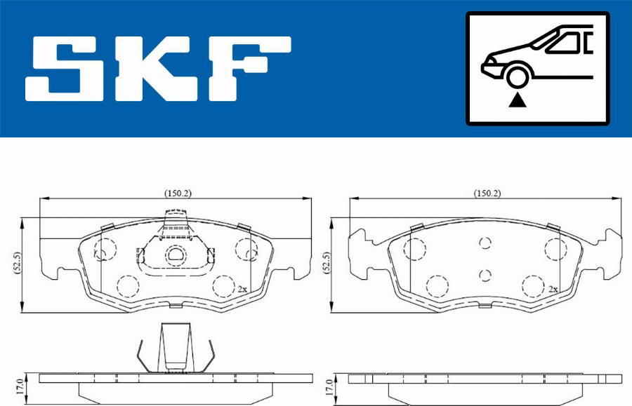 SKF VKBP 80294 - Əyləc altlığı dəsti, əyləc diski furqanavto.az