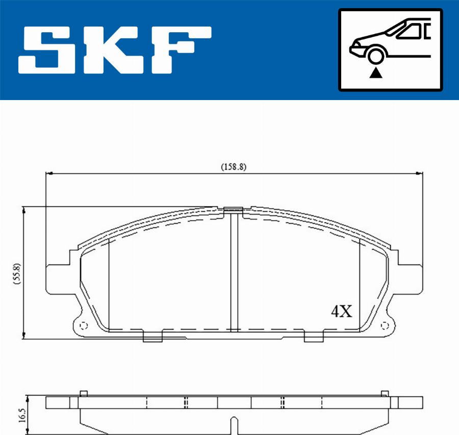 SKF VKBP 80296 - Əyləc altlığı dəsti, əyləc diski furqanavto.az