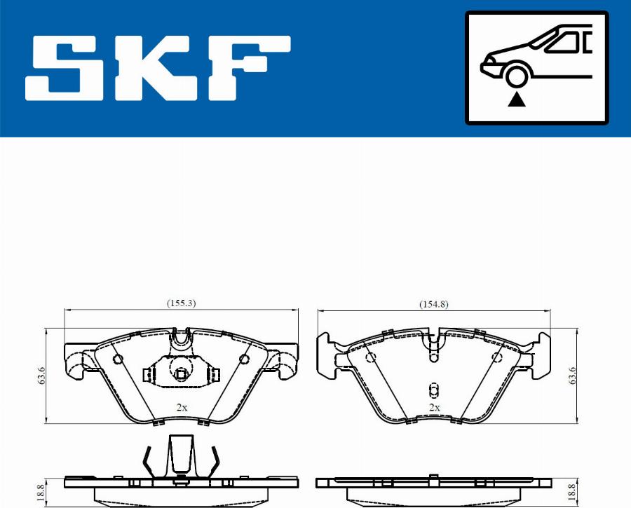 SKF VKBP 80246 - Əyləc altlığı dəsti, əyləc diski furqanavto.az