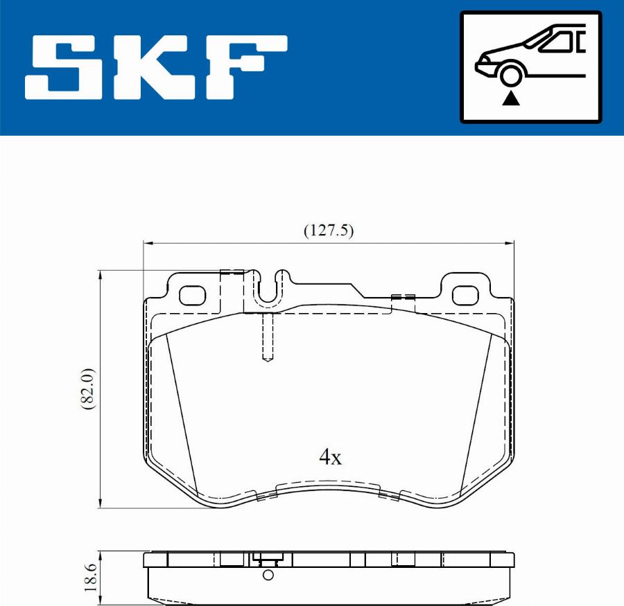 SKF VKBP 80287 - Əyləc altlığı dəsti, əyləc diski furqanavto.az