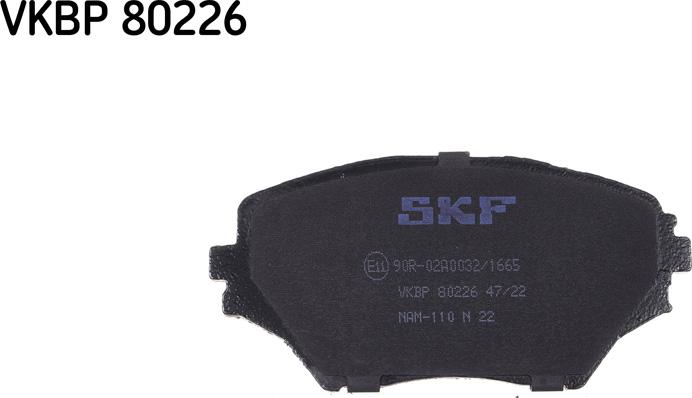 SKF VKBP 80226 - Əyləc altlığı dəsti, əyləc diski furqanavto.az