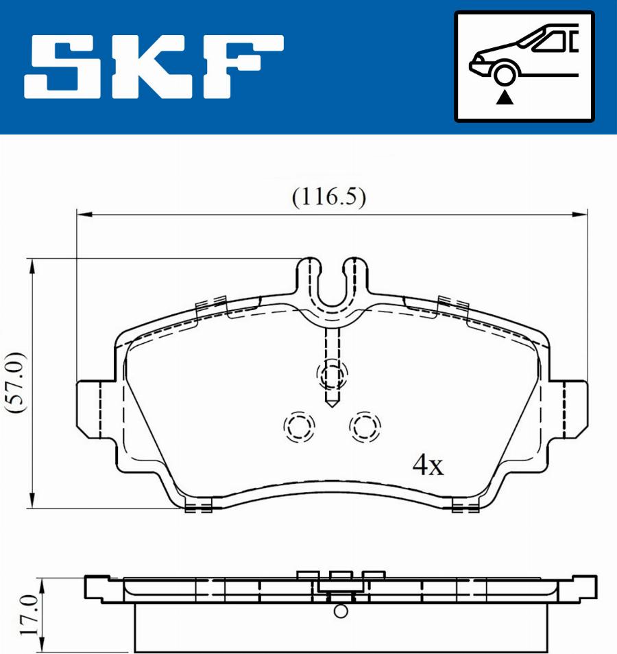 SKF VKBP 80220 - Əyləc altlığı dəsti, əyləc diski furqanavto.az