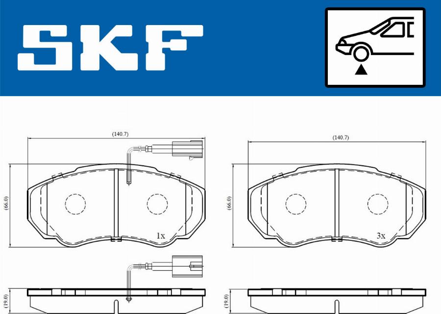 SKF VKBP 80273 E - Əyləc altlığı dəsti, əyləc diski furqanavto.az